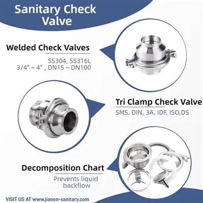 Розуміння санітарного зворотного клапана: типи, використання та вибір